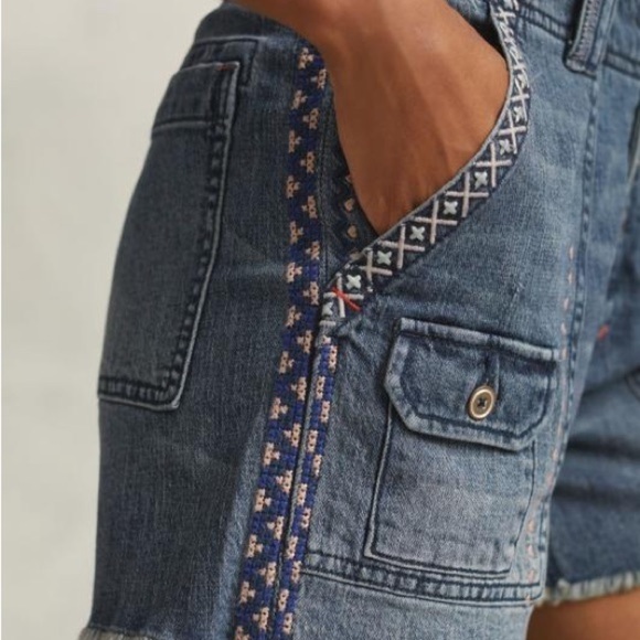 Anthro Pilcro The Wanderer Denim Shorts | 28 - Picture 3 of 11